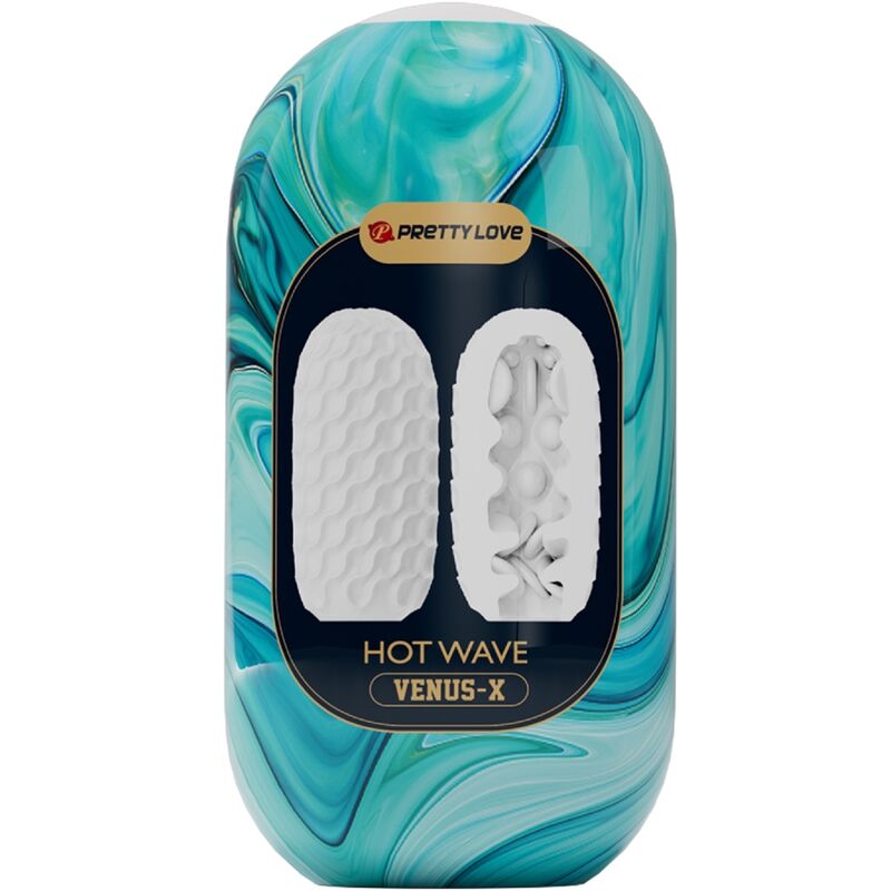 PRETTY LOVE - Hot Wave Silicone Male Masturbator White