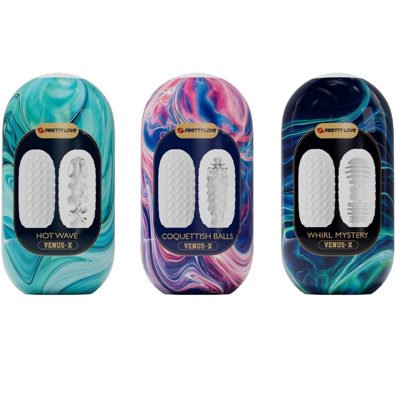 PRETTY LOVE - Venus X 15 Silicone Male Masturbators Wit
