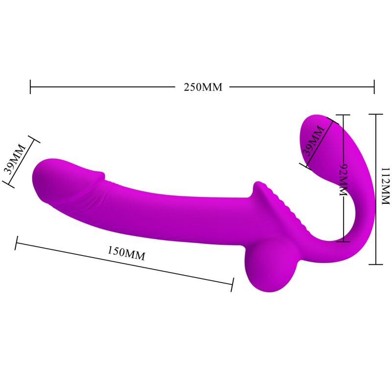 PRETTY LOVE - Kelpie Double Strap-On Stimulator Purple