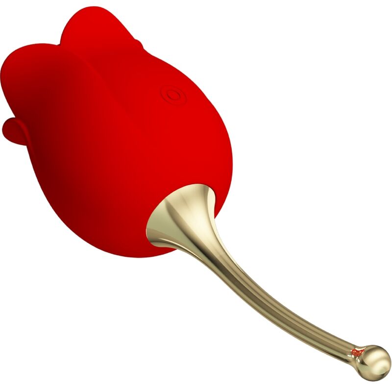 PRETTY LOVE - Rose Lover Rose Clitoris Stimulator 12 Vibrations Red
