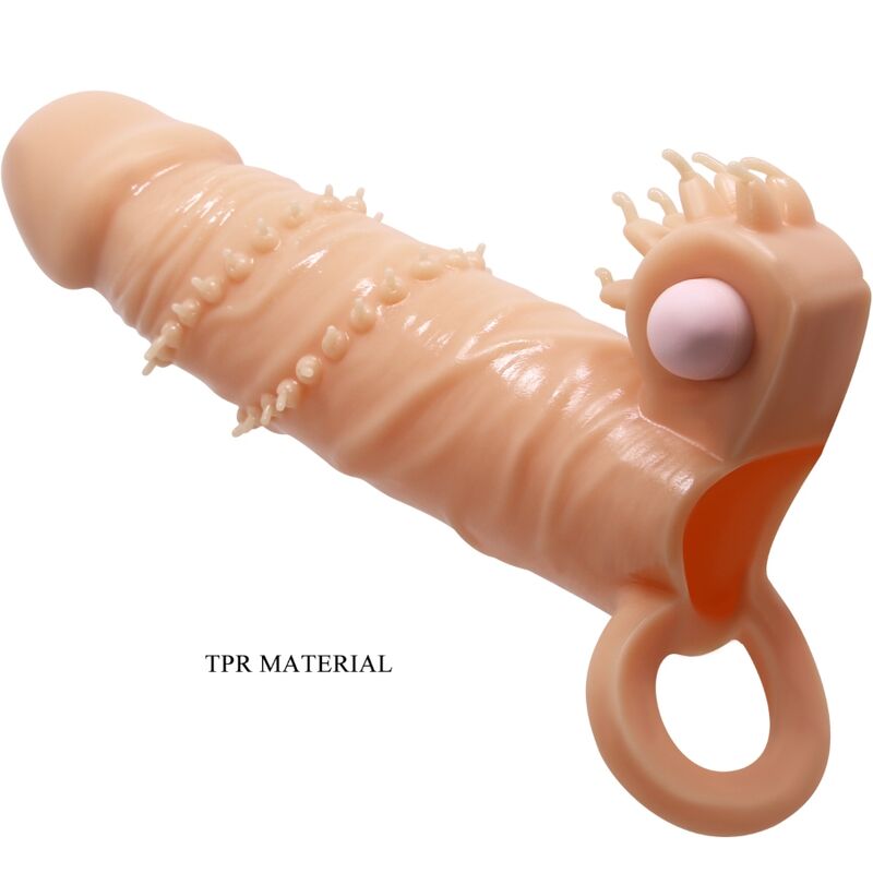 PRETTY LOVE - Connor Penis Sleeve + Clitoris Stimulator Flesh