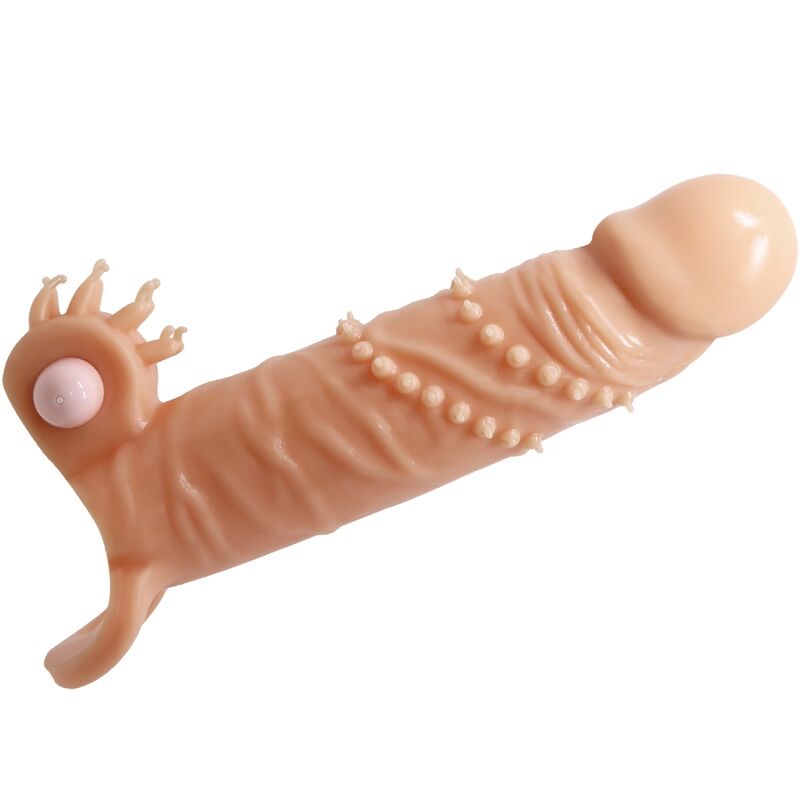 PRETTY LOVE - Connor Penis Sleeve + Clitoris Stimulator Flesh