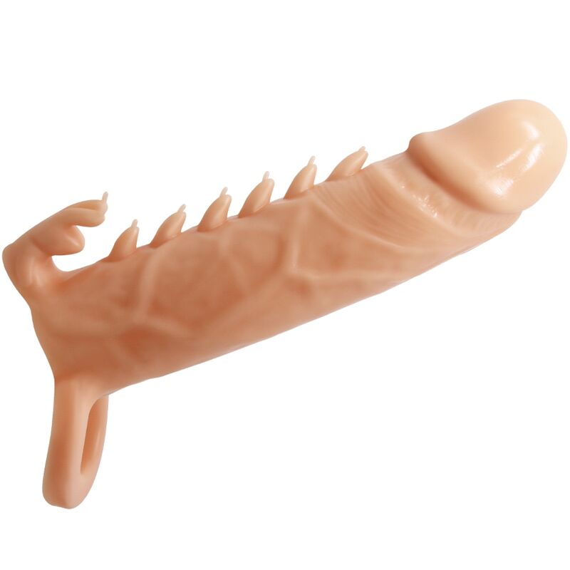 PRETTY LOVE - Emmit Penis Sleeve + Clitoris Stimulator Flesh