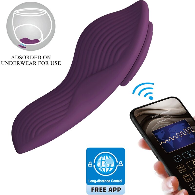 PRETTY LOVE - Mane Lay On Clitoris Massager 10 Vibrations Remote Control Purple