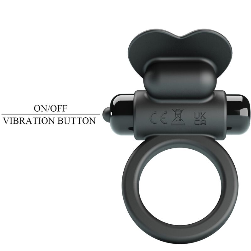 PRETTY LOVE - Debonaire Vibrating Ring Rabbit 10 Vibrations Black