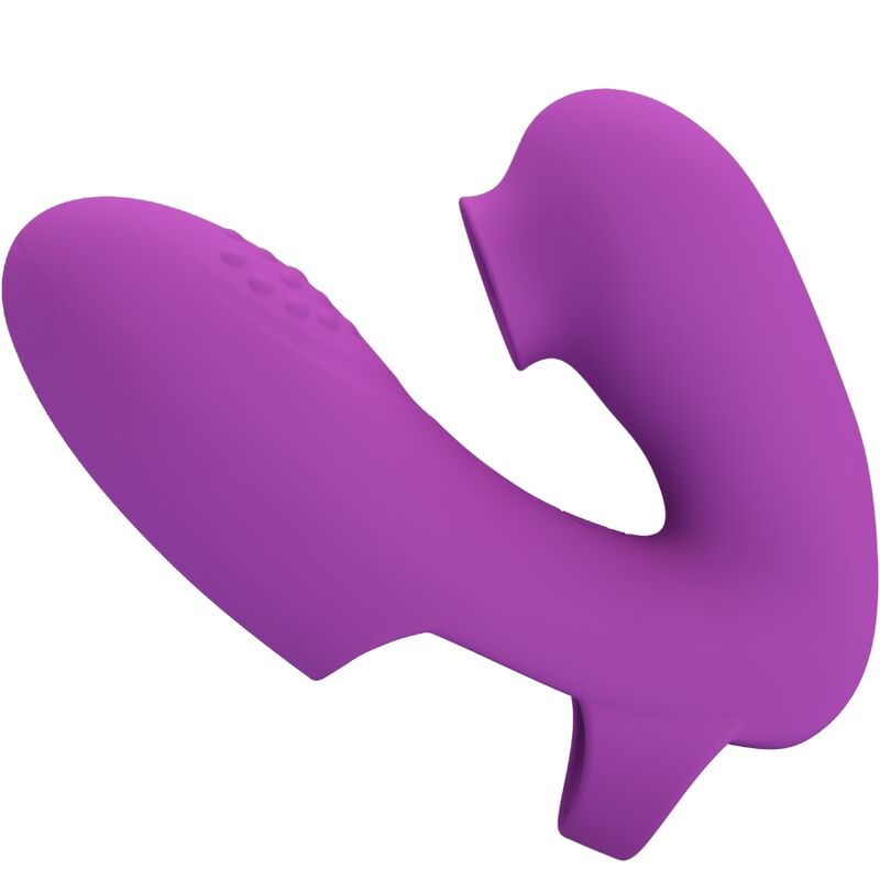 PRETTY LOVE - Athena Finger Vibrator With Clitoris Stimulator Purple