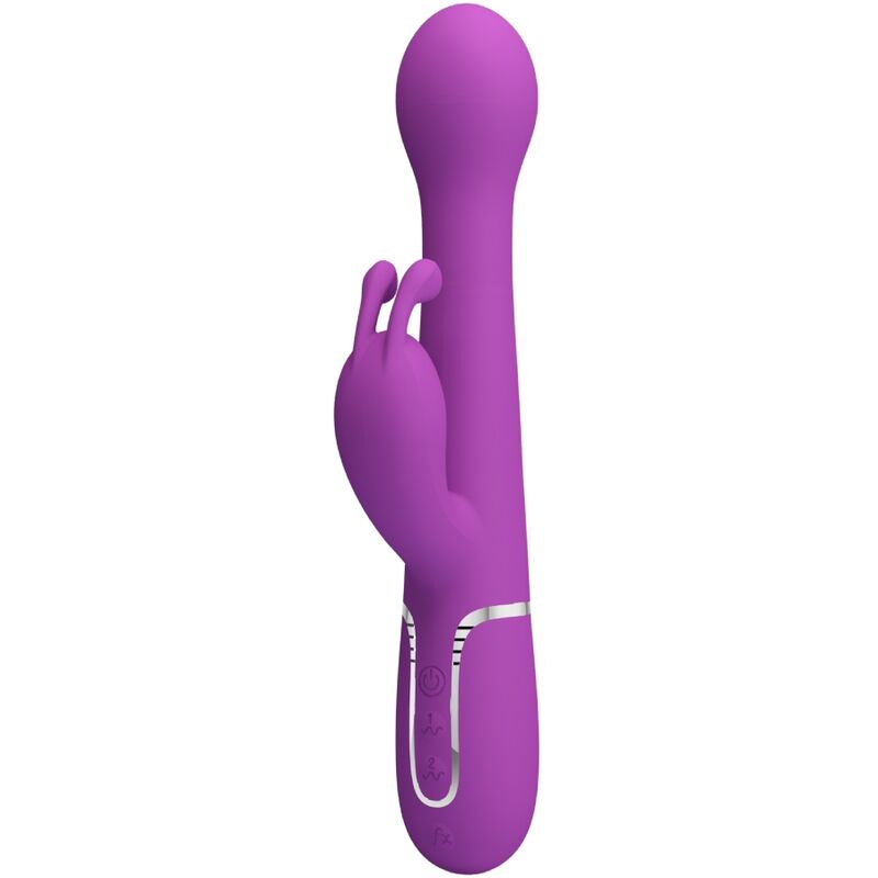 PRETTY LOVE - Dejon 3 In 1 Multifunction Rabbit Vibrator  Purple