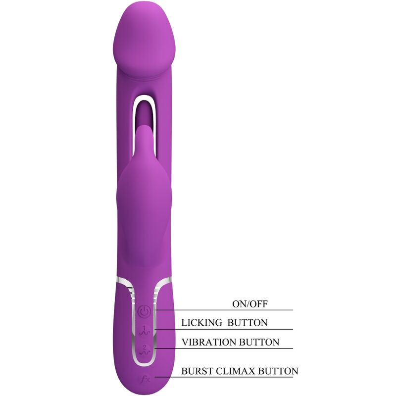 PRETTY LOVE - Kampas 3 In 1 Multifunction Rabbit Vibrator  Paars
