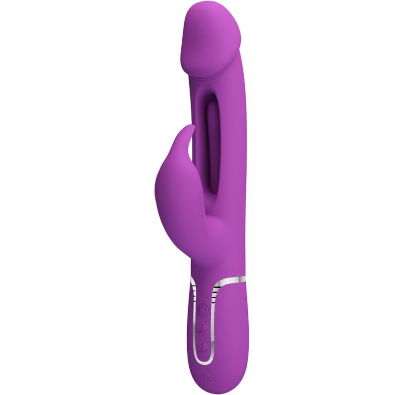 PRETTY LOVE - Kampas 3 In 1 Multifunction Rabbit Vibrator  Paars