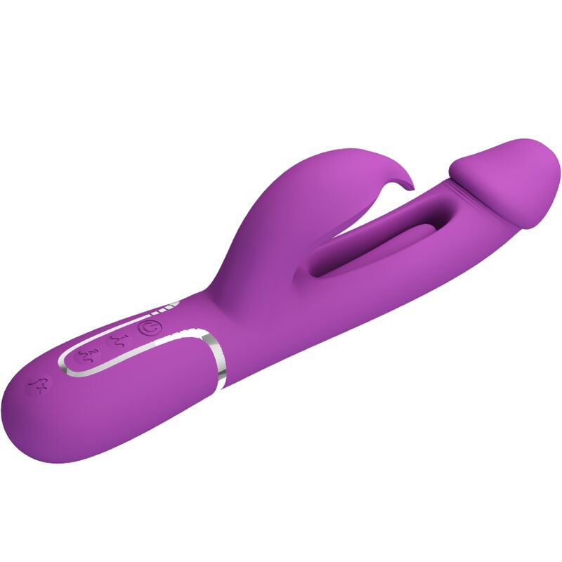 PRETTY LOVE - Kampas 3 In 1 Multifunction Rabbit Vibrator  Paars
