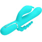 PRETTY LOVE - Cammy 4 In 1 Multifunction Tripple Rabbit Vibrator  Blue