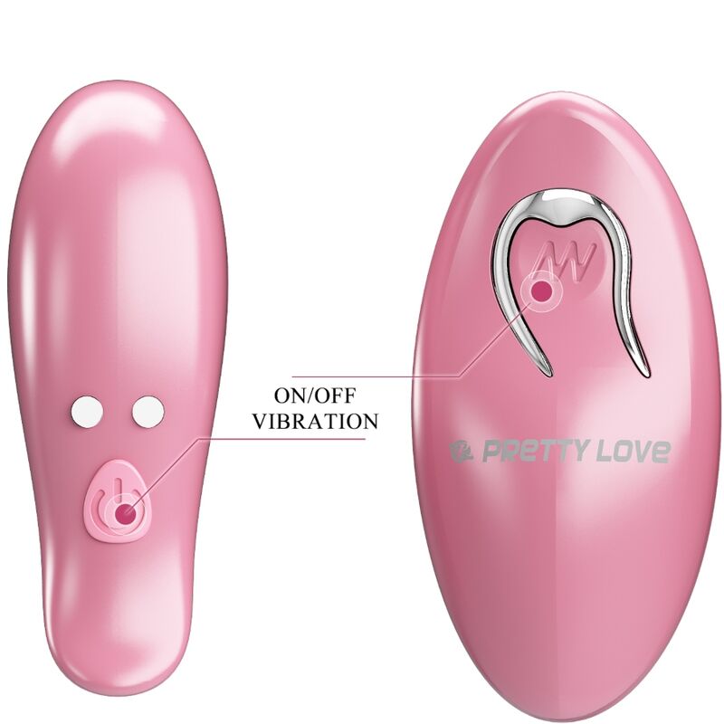 PRETTY LOVE - Cailey Nipple Clamps 10 Vibrations Afstandsbediening Roze