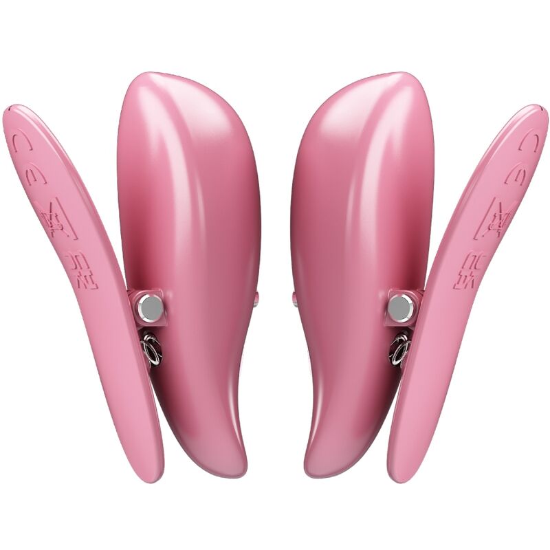 PRETTY LOVE - Cailey Nipple Clamps 10 Vibrations Afstandsbediening Roze
