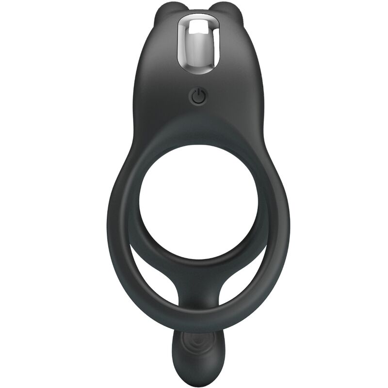 PRETTY LOVE - Seth Double Vibrating Ring Rabbit 7 Vibrations Black