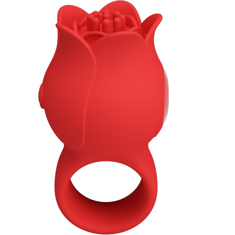 PRETTY LOVE - Jae Rose Shaped Finger Vibrator 10 Vibrations Red