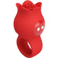 PRETTY LOVE - Jae Rose Shaped Finger Vibrator 10 Vibrations Red