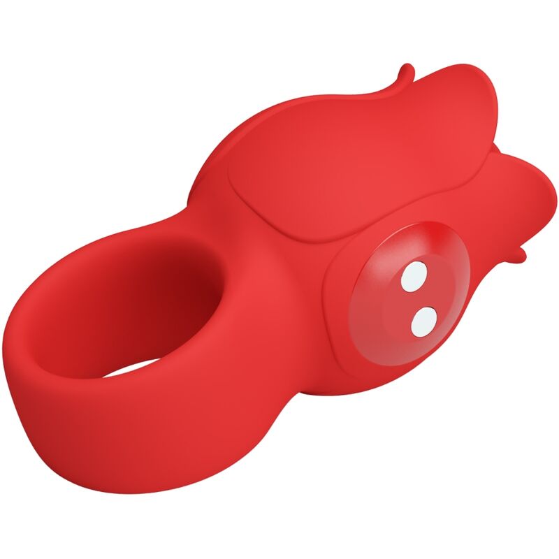 PRETTY LOVE - Jae Rose Shaped Finger Vibrator 10 Vibrations Red