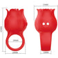 PRETTY LOVE - Jae Rose Shaped Finger Vibrator 10 Vibrations Red