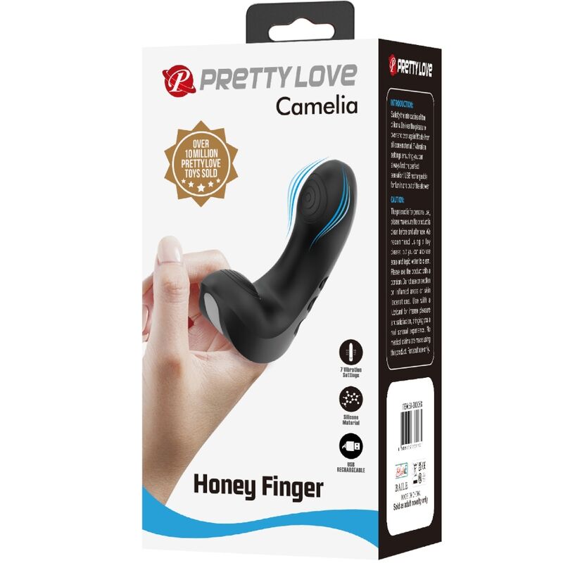 PRETTY LOVE - Camelia Finger Vibrator 7 Vibrations Zwart