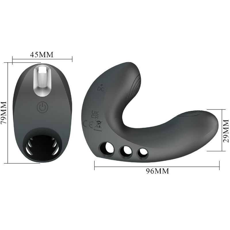 PRETTY LOVE - Camelia Finger Vibrator 7 Vibrations Black