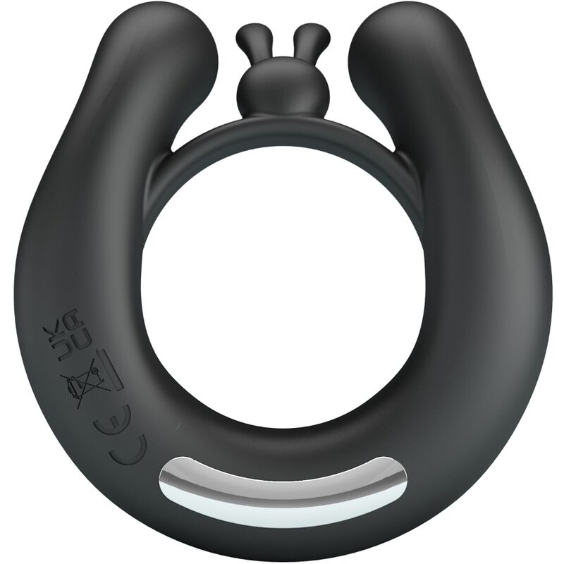 PRETTY LOVE - Dahlia Vibrating Ring + Clitoris Stimulator 12 Vibrations Black