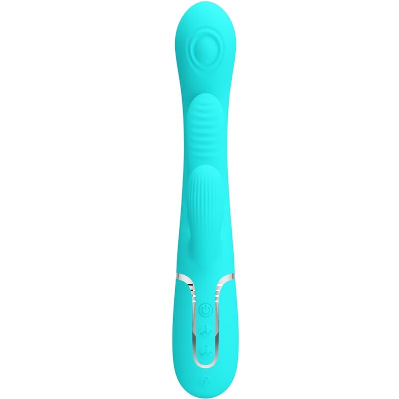 PRETTY LOVE - Shania Triple Rabbit Multifunction Vibrator 3 In 1 Blauw