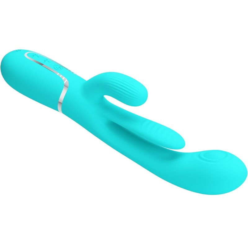 PRETTY LOVE - Shania Triple Rabbit Multifunction Vibrator 3 In 1 Blauw