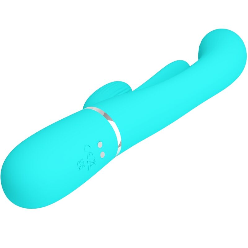PRETTY LOVE - Shania Triple Rabbit Multifunction Vibrator 3 In 1 Blauw