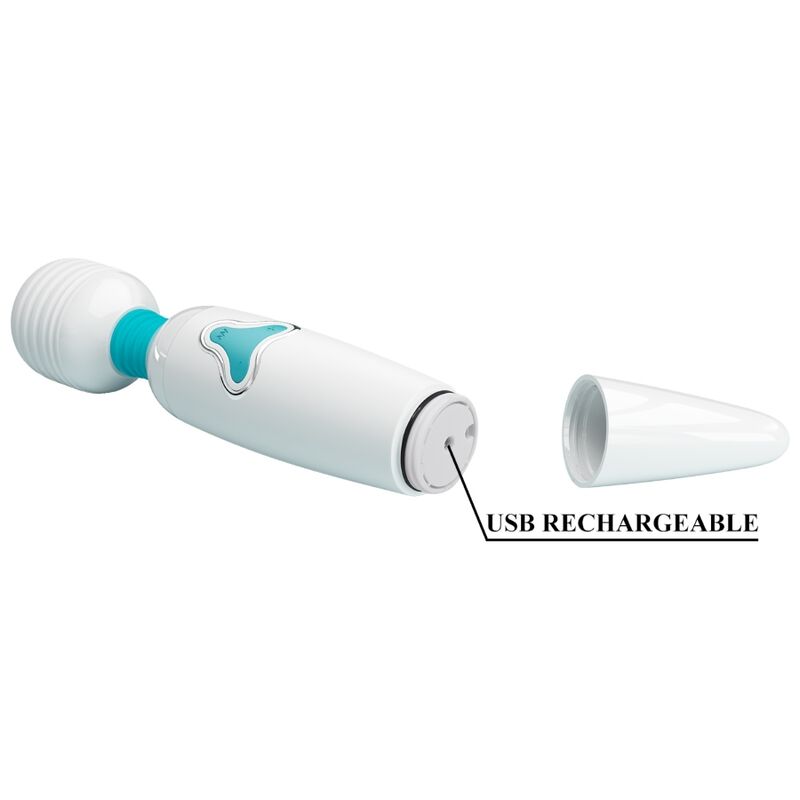 PRETTY LOVE - Cloud Wand Vibrator  7 Vibrations White