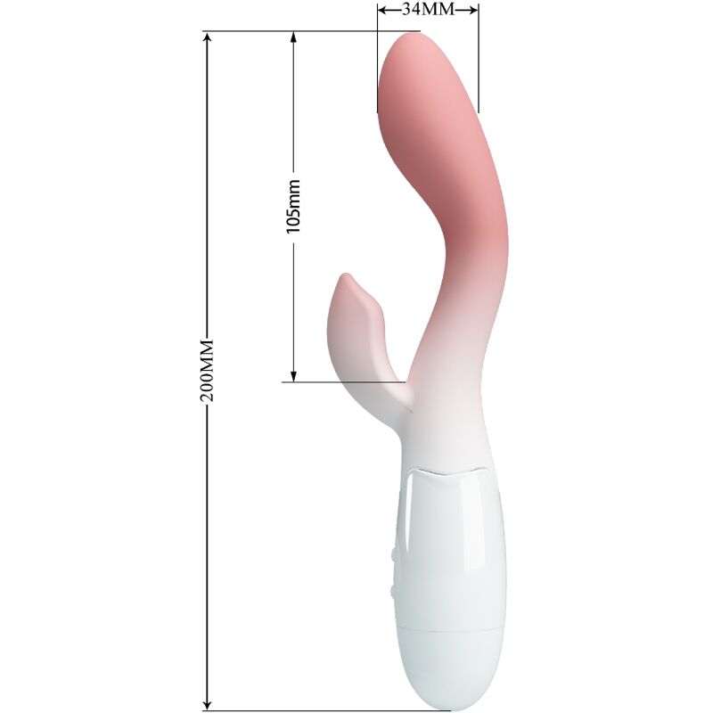 PRETTY LOVE - Brighty G-Spot Vibrator + Clitoris Stimulator 30 Vibrations Pink