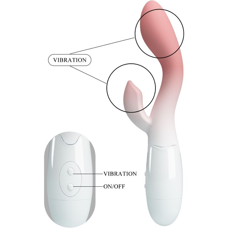 PRETTY LOVE - Brighty G-Spot Vibrator + Clitoris Stimulator 30 Vibrations Pink