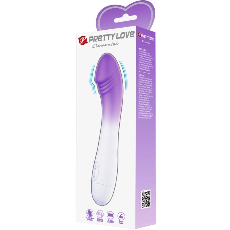 PRETTY LOVE - Elemental G-Spot Vibrator 30 Vibrations Purple