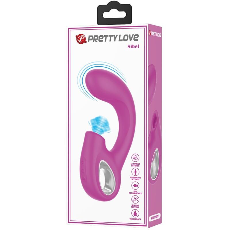 PRETTY LOVE - Sibel Sibel G-Spot Vibrator + Clitoris Stimulator 10 Vibrations Paars