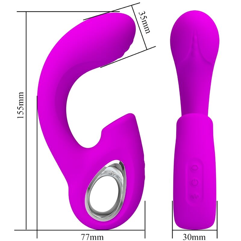 PRETTY LOVE - Sibel Sibel G-Spot Vibrator + Clitoris Stimulator 10 Vibrations Paars