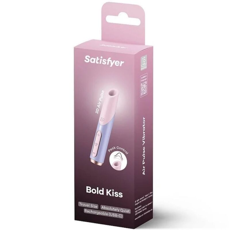 Satisfyer - Bold Kiss Roze/violette Wave Clitoris Stimulator