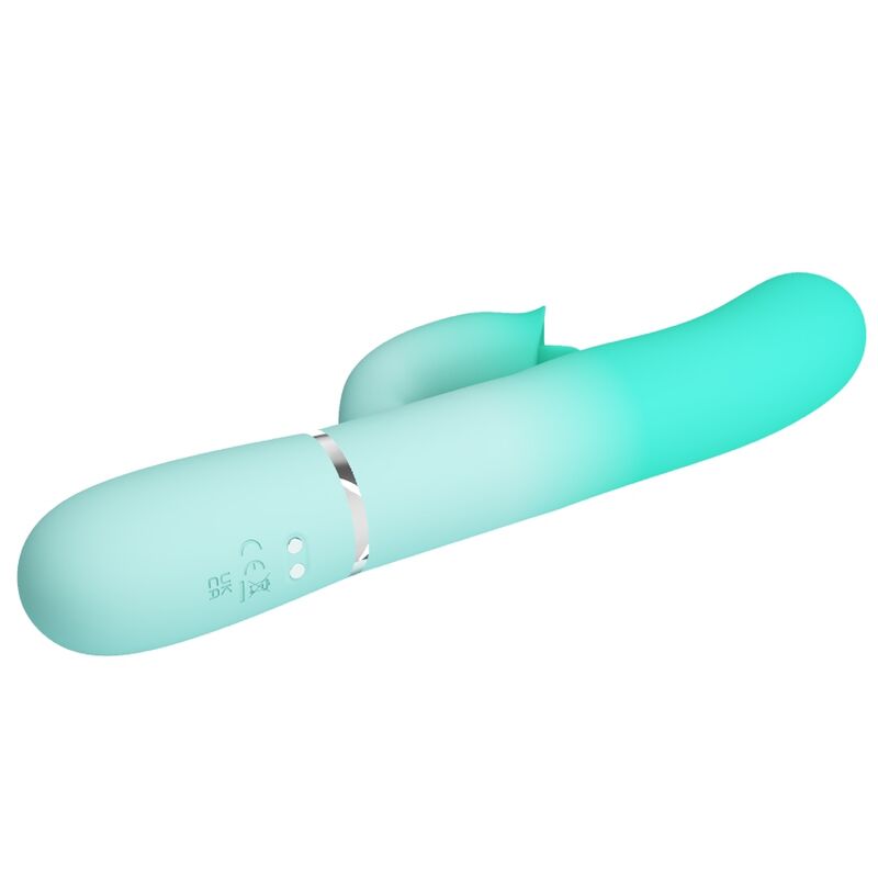 PRETTY LOVE - Gigi Multifunction Rabbit Vibrator Aqua Green