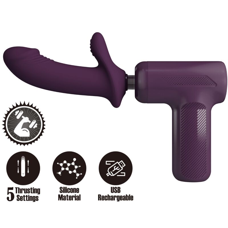 PRETTY LOVE - Dj Scholar Massager 5 Settings Purple