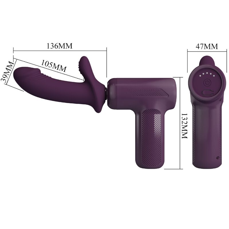PRETTY LOVE - Dj Scholar Massager 5 Settings Purple