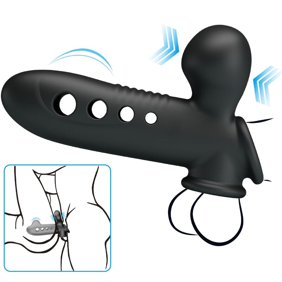 PRETTY LOVE - Crane Penis Sleeve With Airbag Black