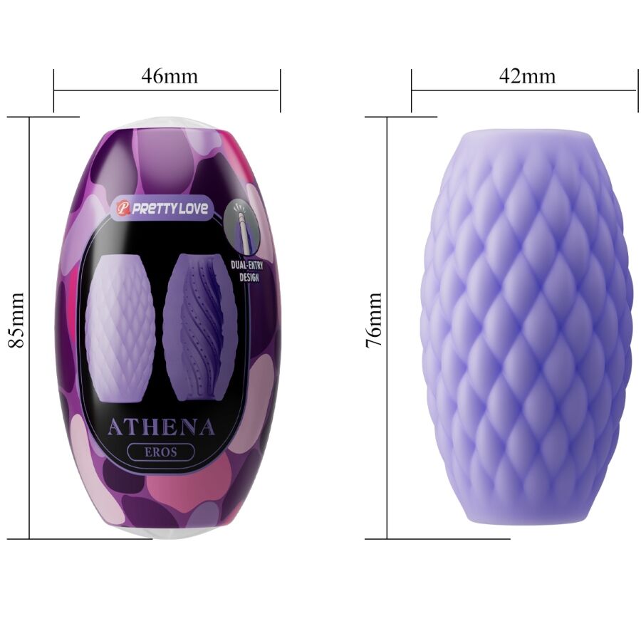 PRETTY LOVE - Athena Eros Silicone Male Masturbator Paars