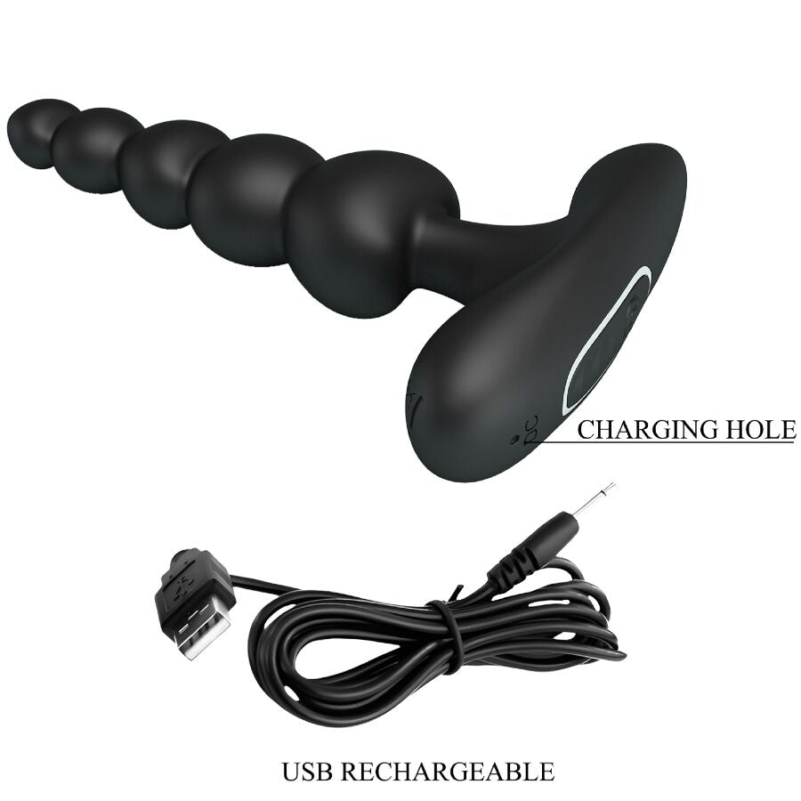 PRETTY LOVE - Corban Anal Vibrator 10 Vibrations Black