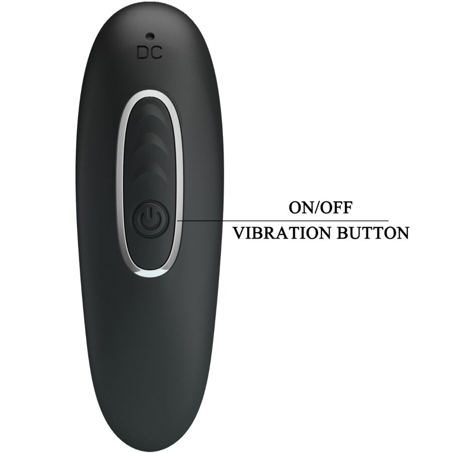 PRETTY LOVE - Corban Anal Vibrator 10 Vibrations Black