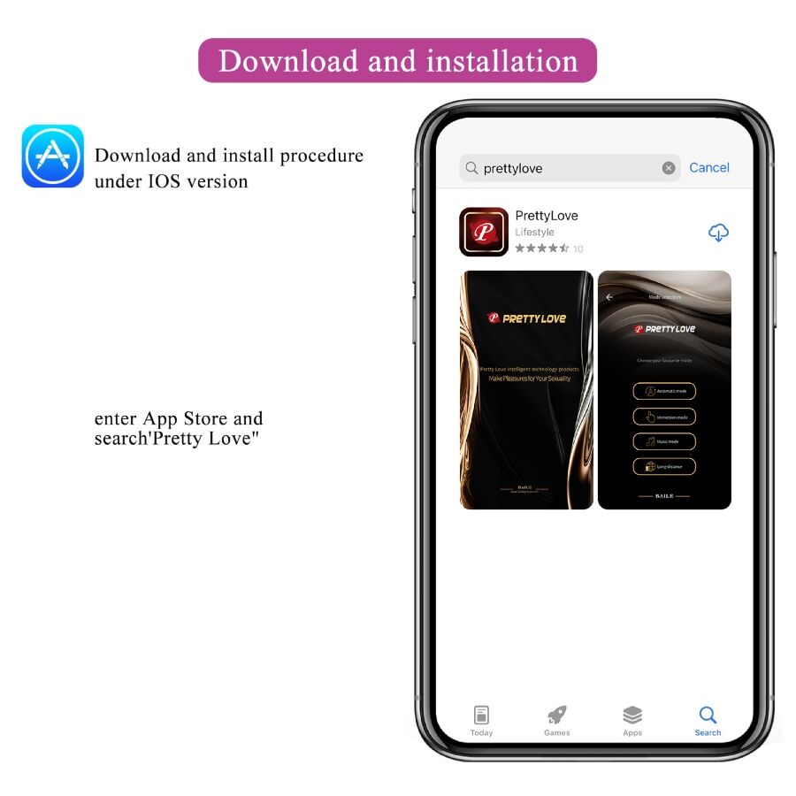 PRETTY LOVE - Leviathan APP Controlled Vibrator Paars