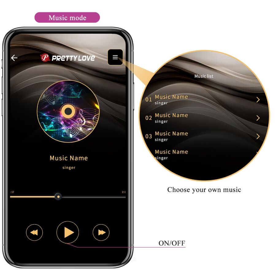 PRETTY LOVE - Leviathan APP Controlled Vibrator Paars