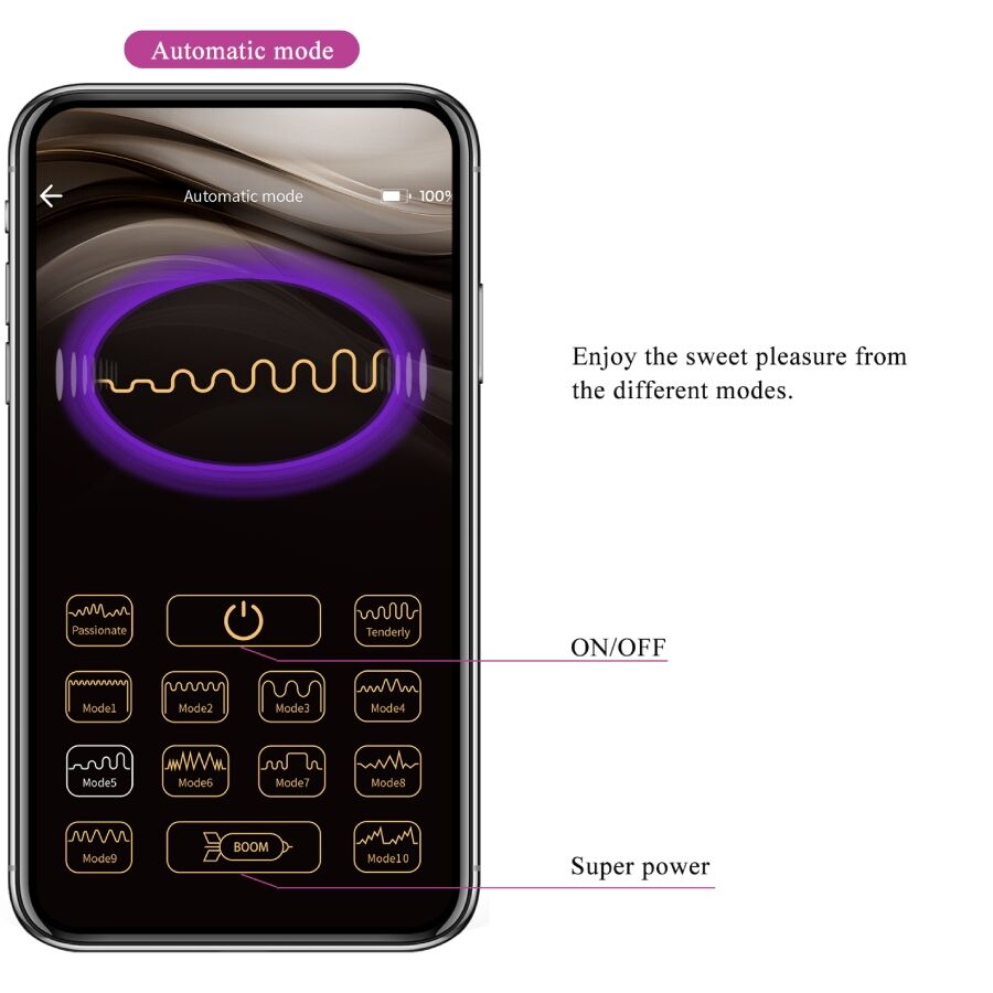 PRETTY LOVE - Leviathan APP Controlled Vibrator Paars