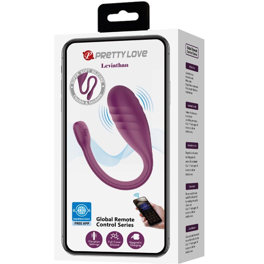 PRETTY LOVE - Leviathan APP Controlled Vibrator Paars