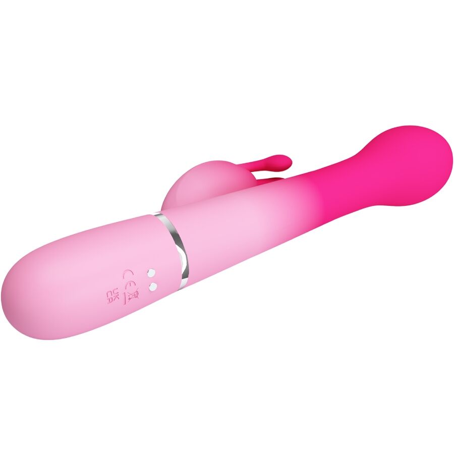 PRETTY LOVE - Dejon 3 In 1 Multifunction Rabbit Vibrator Pink