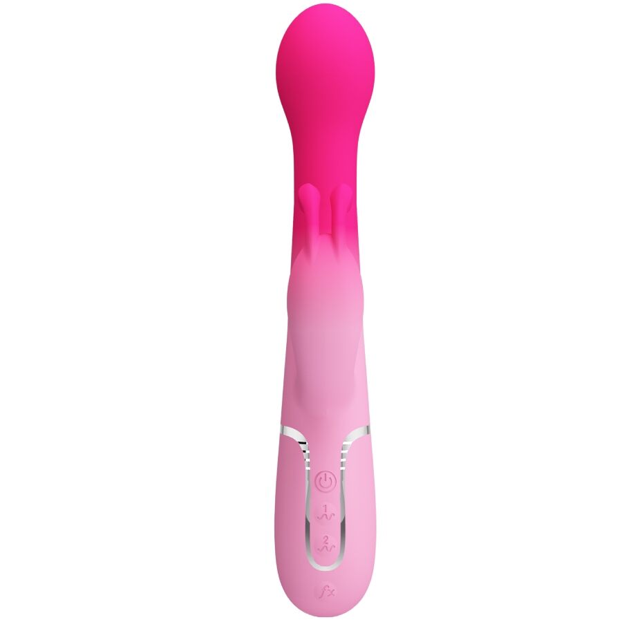 PRETTY LOVE - Dejon 3 In 1 Multifunction Rabbit Vibrator Pink