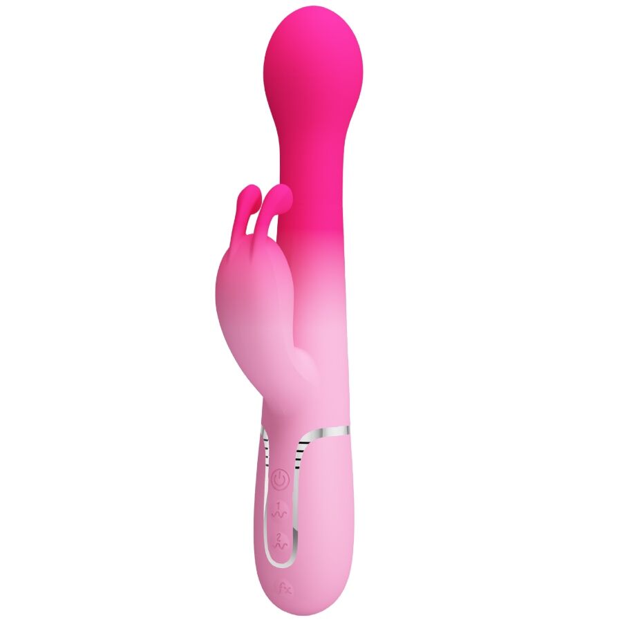 PRETTY LOVE - Dejon 3 In 1 Multifunction Rabbit Vibrator Pink