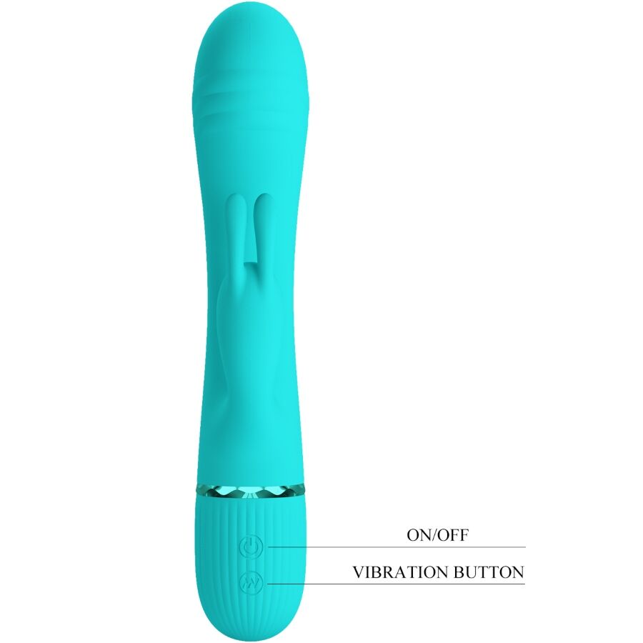 PRETTY LOVE - Scocco Vibrator Rabbit Turquoise